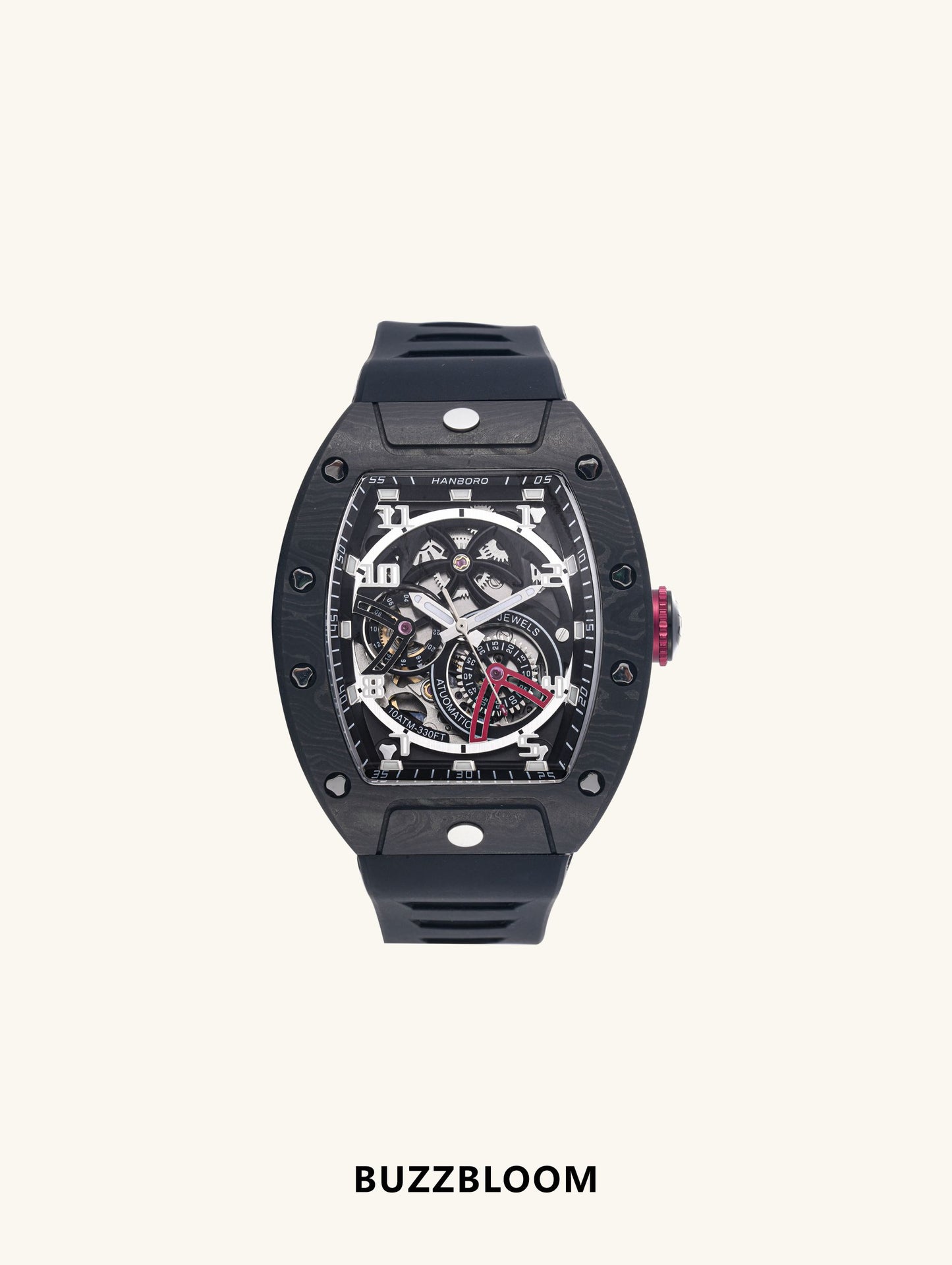 BUZZBLOOM 304 Stainless Steel Sapphire Mechanical Men’s Watch front view