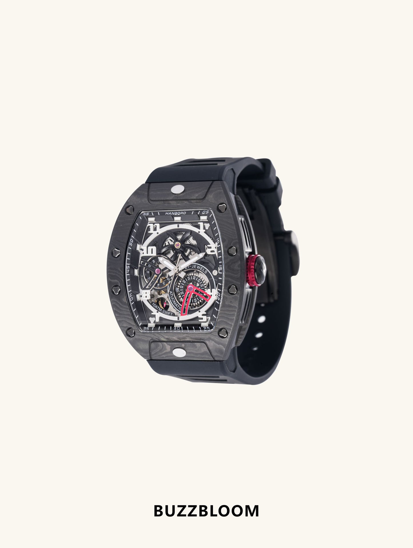 BUZZBLOOM 304 Stainless Steel Sapphire Mechanical Men’s Watch side angle
