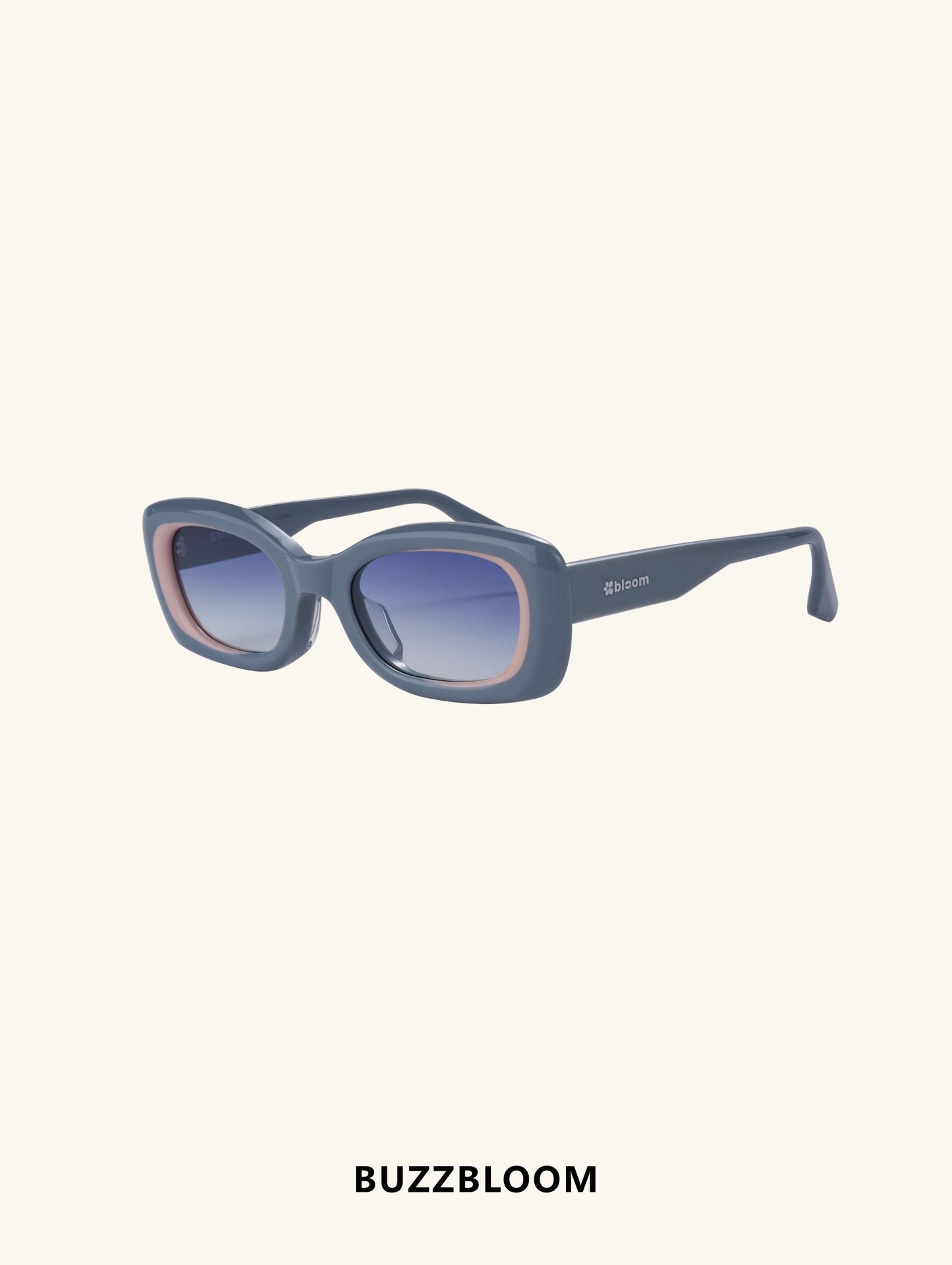 BUZZBLOOM Aerospace-Grade Nylon Contrast Color Narrow Frame Sunglasses – Side Angle