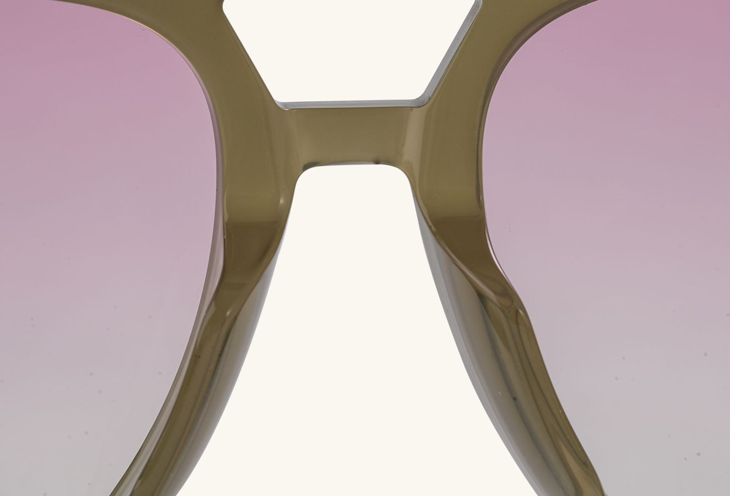 Close-up of hinge and temple design on BuzzBloom Aerospace-Grade Nylon Double-Bridge Square Round Sunglasses