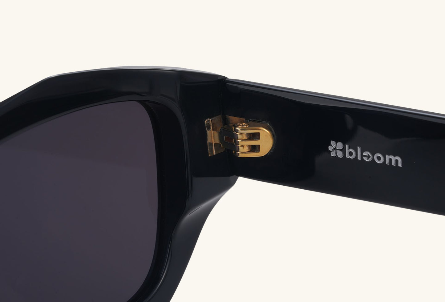 Temple logo detail on BuzzBloom Aerospace-Grade Nylon Functional Square Narrow Sunglasses