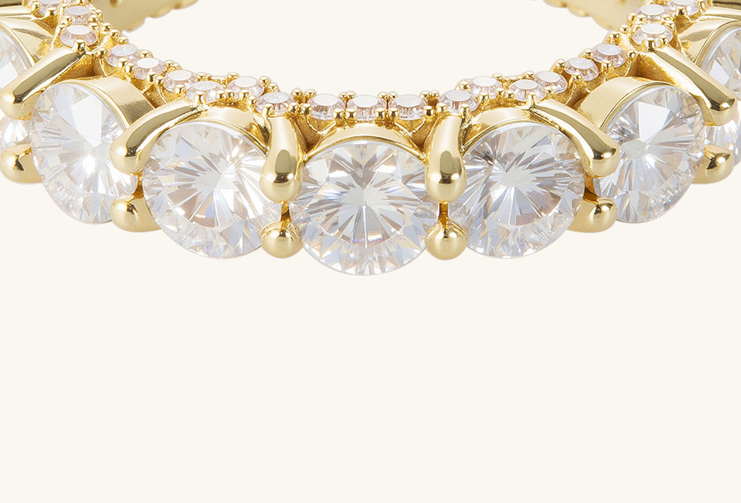 Side profile of BuzzBloom luxurious bezel-set diamond halo ring in 14K rose gold showcasing full-circle brilliance