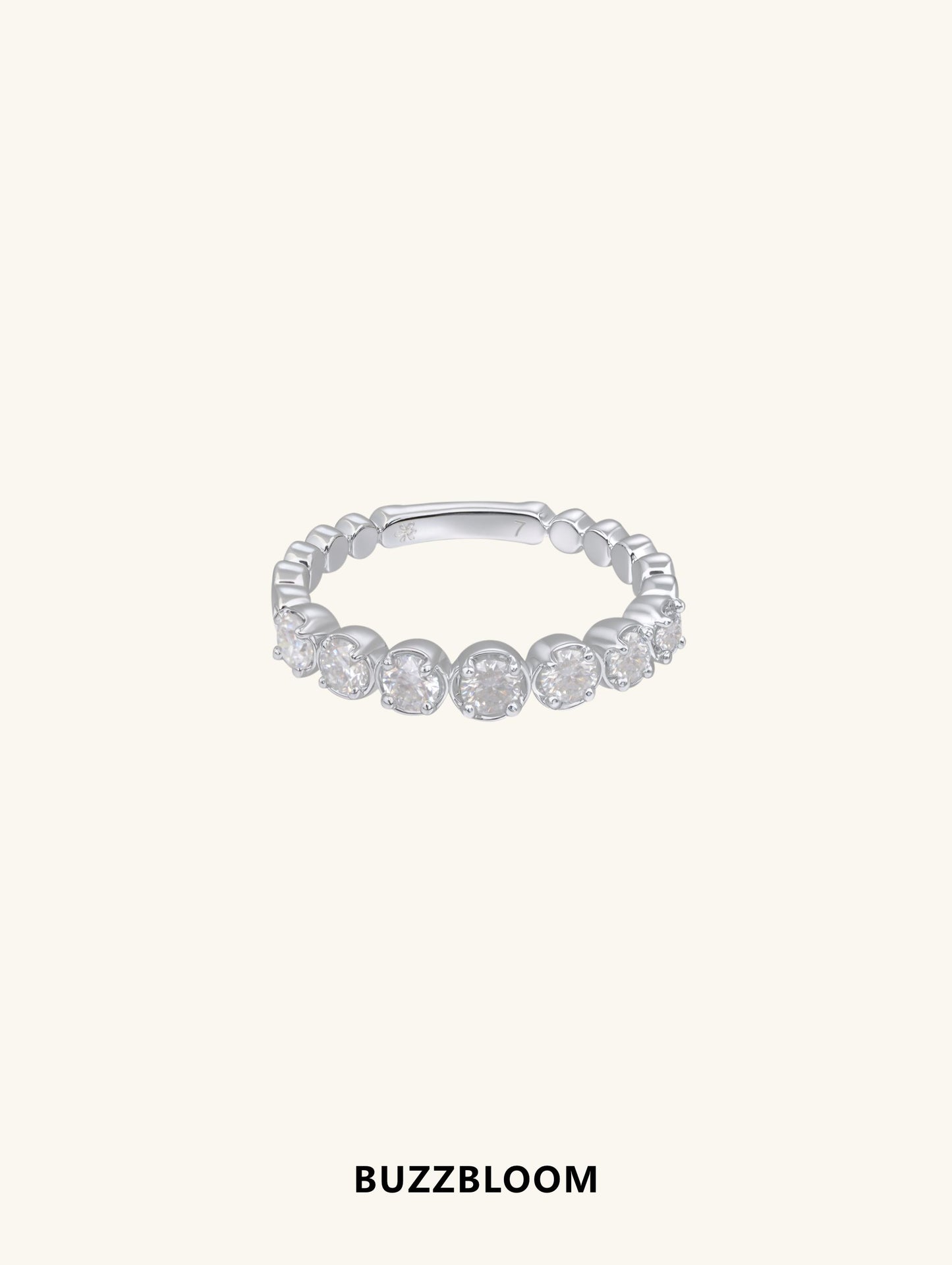 BuzzBloom Endless Allure diamond eternity band front view