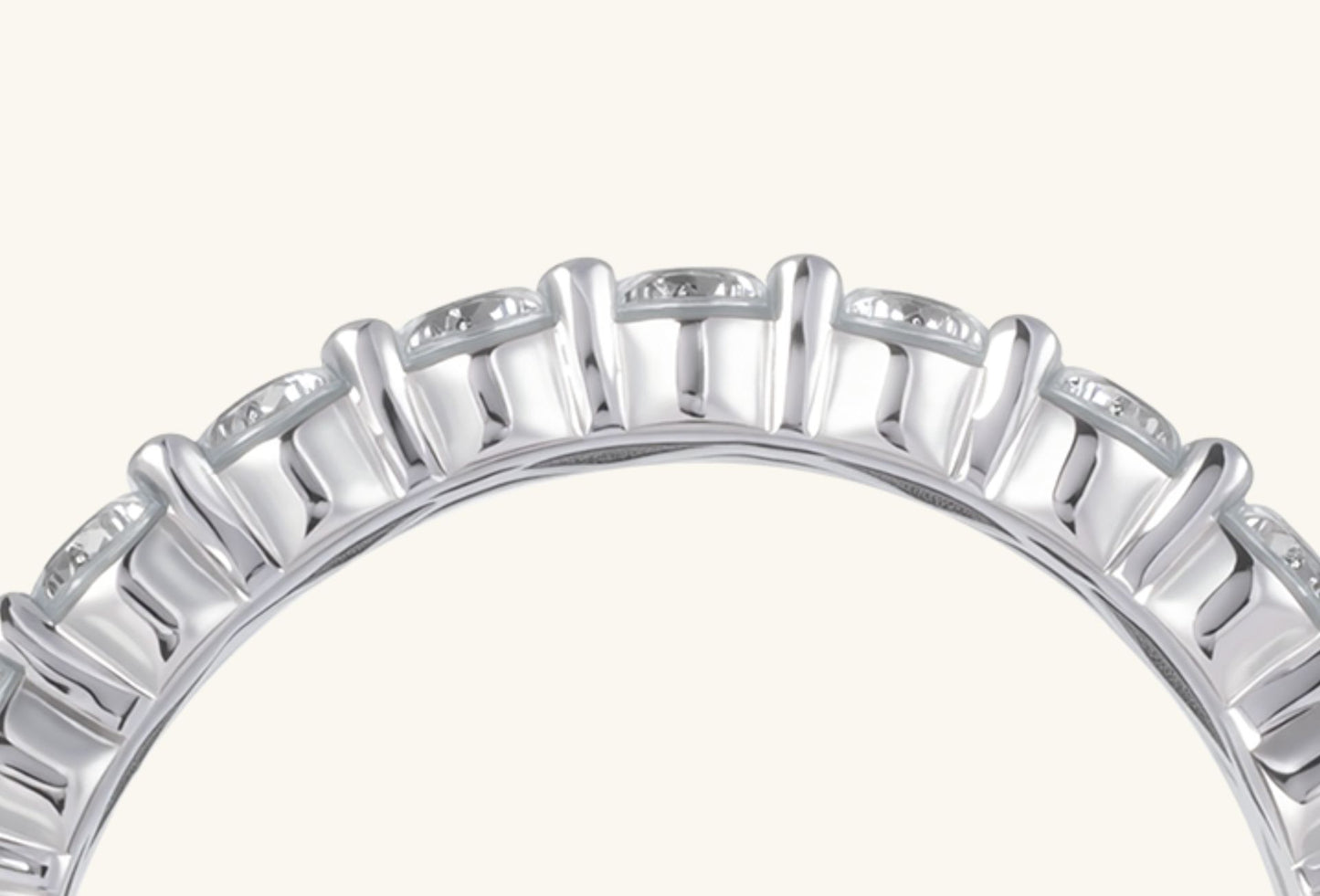 Intricate inner band design of Luxury 14K Diamond Ring with lattice metalwork